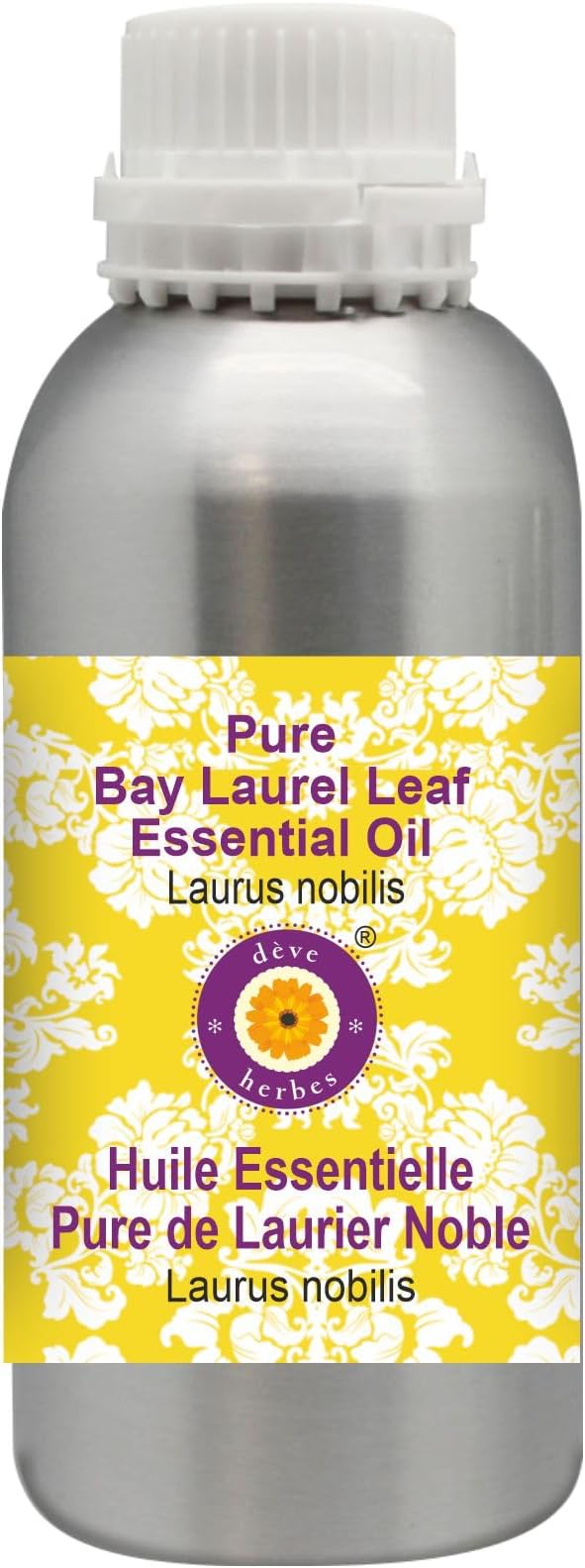 Deve Herbes Pure Bay Laurel Leaf Essential Oil (Laurus nobilis) Steam Distilled 1250ml (42 oz)