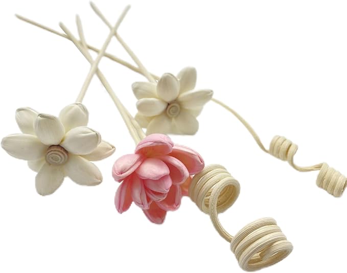 Artificial Flower Rattan Sticks Set Fireless Fragrances Reed Diffuser Stick Essential Oil Aroma Diffuser Sticks DIY Ornaments Home Decor - Style 1