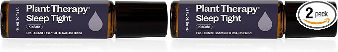 Plant Therapy Sleep Tight Essential Oil Blend 10 mL (1/3 oz) Pre-Diluted Roll-On 100% Pure, Natural Aromatherapy (Pack of 2)