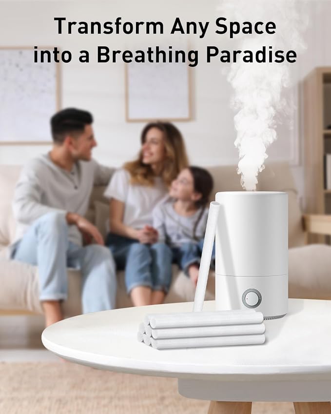 Pawfly 80 Pcs Humidifier Sticks, 4 Inch Mini Humidifier Filter Replacement Wicks, Humidification Equipment Cotton Refill Rods, Small Portable USB Humidifier Sticks, Air Diffuser Pure Wicks