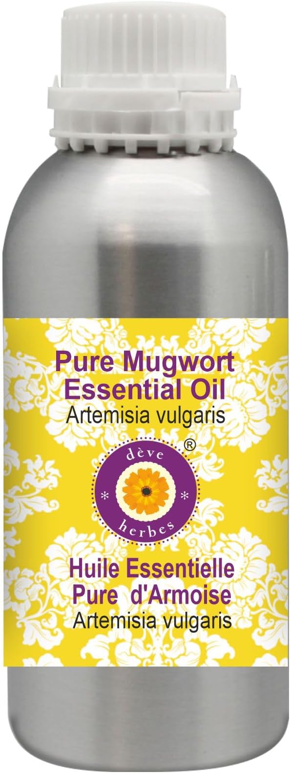 Deve Herbes Pure Mugwort Essential Oil (Artemisia vulgaris) Steam Distilled 630ml (21 oz)