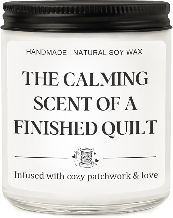 Sewing Gifts for Women, Cool Gifts for Quilters Women, Girl, Grandma, Friends, Unique Gift for Sewing Lovers, Birthday Thanksgiving Christmas Gift for Quilter, Soy Wax Lavender Scented Candle