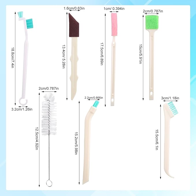 13pcs Humidifier Cleaning Brush Set, Mini Detail Cleaning Brushes Small Cleaner Kit Tool for Household Humidifiers Keyboards Tiles Bottles & Tight Spaces