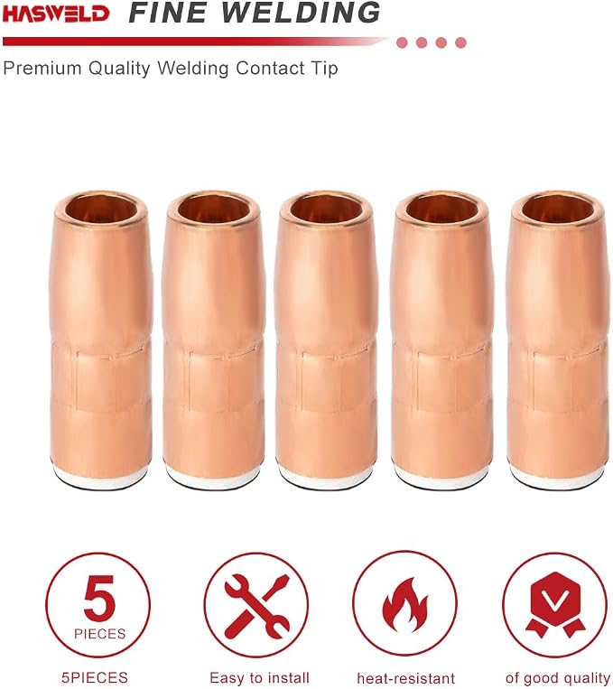 5PK N-A5818C Nozzle Large 5/8 Orifice 1/8 Recess For Bernard MIG Welding Guns for Mliier MDX-250 Acculock S N-A5818CM