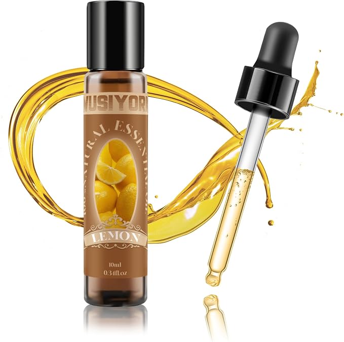Lemon Essential Oil 10ML - 100% Pure and Natural Therapeutic Grade Oils for Aromatherapy Diffuser - 0.34 Fl Oz/Lemon