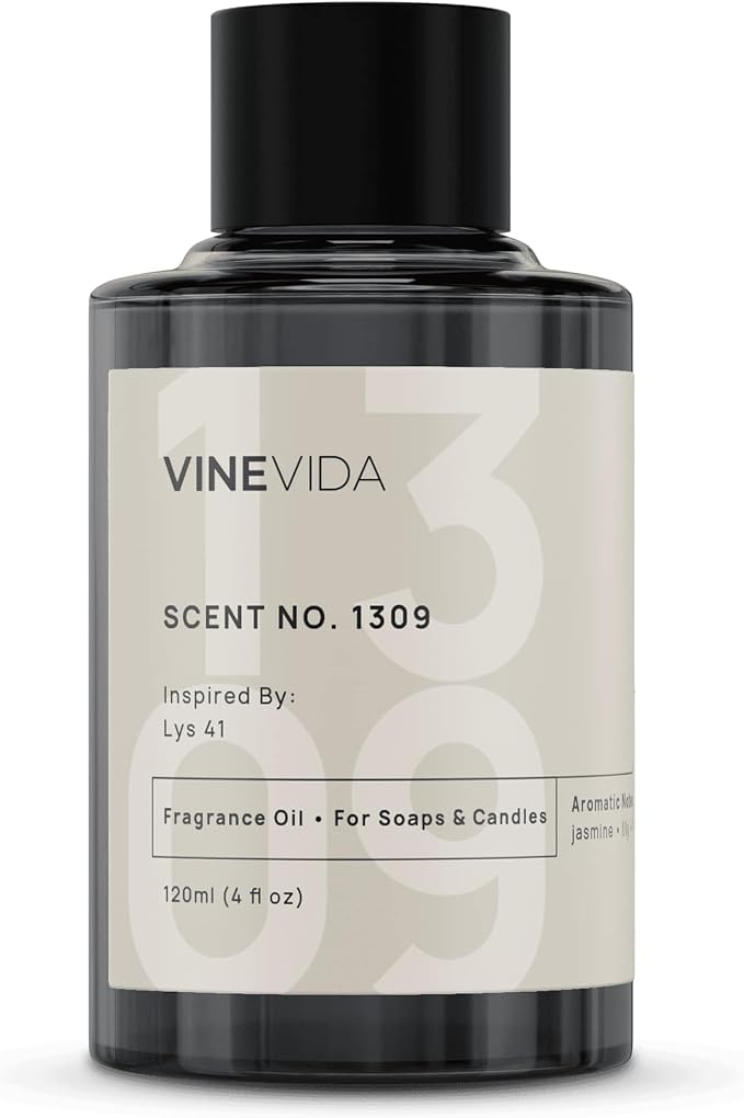 VINEVIDA Scent NO. 1309 Fragrance Oil - 120mL (4oz) - Inspired by: LYS 41 Fragrance Oil for Candle Making - Made in USA Candle Scents Scents for Soap Making