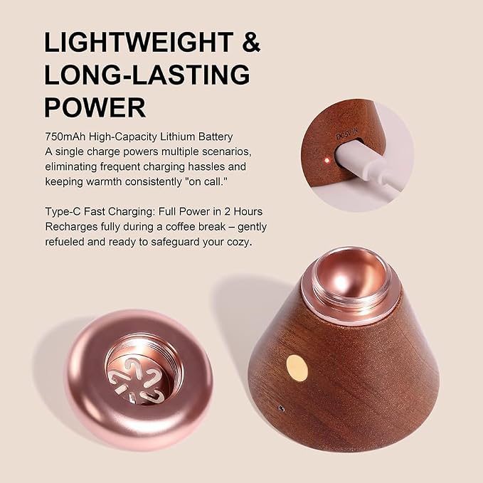 Wood Mini Essential Oil Diffuser Portable,Bedroom,Bathroom (Sapele) | Compact size with timed operation, and portable design for home, office, and car use