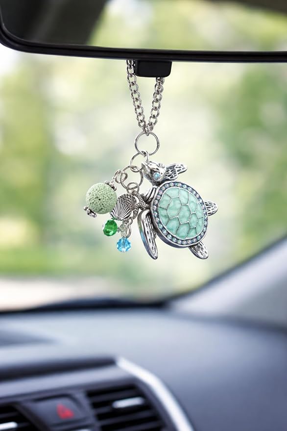Sea Turtle Essential Oil Diffuser for Rear View Mirror - Car Accessories - Beach Car Aromatherapy Diffuser