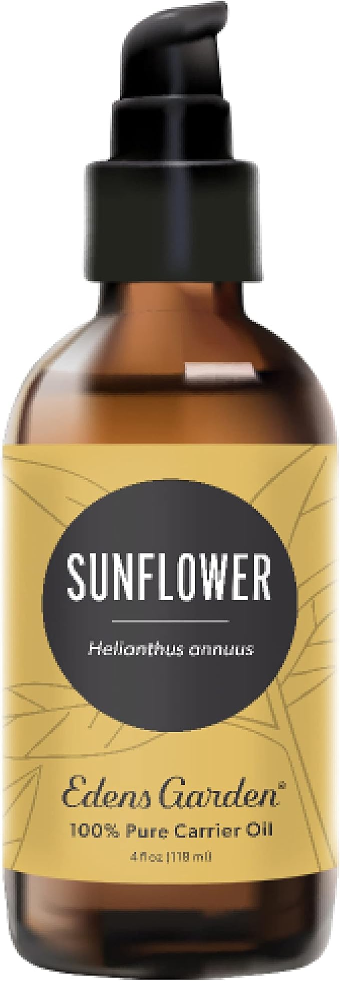 Edens Garden Sunflower Carrier Oil- 100% Pure Premium Cold Pressed & Hexane Free, Natural Moisturizer for Face, Skin, Hair & Nails, Men & Women, Massage & Diluting Essential Oils 118 ml (4 fl oz)
