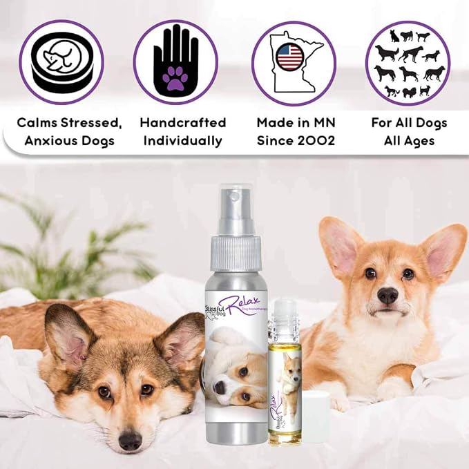 The Blissful Dog Corgi Relax Roll-ON Aromatherapy for Dogs - Anxiety Relief for Dogs