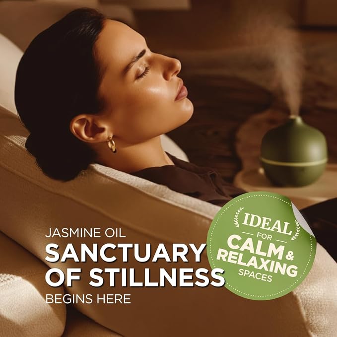 100% Pure Jasmine Essential Oil - 4 Fl Oz - Jasmine Oil for Hair, Skin, Diffuser, Aromatherapy & DIY Candle Making Scent