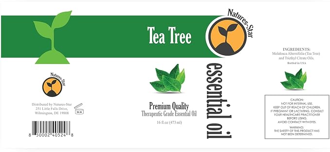 Natures-Star 16oz - Bulk Size Tea Tree Essential Oil (16 Ounce Total) - Therapeutic Grade Essential Oil - 16 Fl Oz Bottle