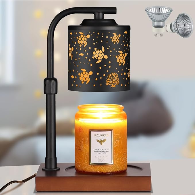 Candle Warmer Lamp with Adjustable Height Dimmable for New Home Decor Electric Candle Warmer for Jar Candles Birthday Gifts for Women Mom(Sea Turtle)