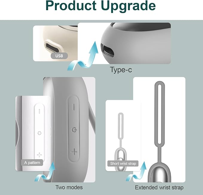 Handheld Relaxation Device – Dual-Mode Gentle Pulse Wellness Tool for Adults & Kids, Portable Sleep Device, Supports Calm Focus & Better Rest, USB-C Rechargeable (Silver)