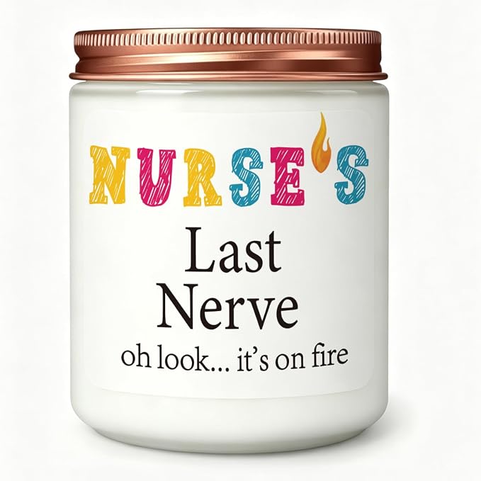 Nurse Novelty Lavender Scented Soy Candle Appreciation Graduation Gift Nurse Gifts for Women Funny Nursing Gifts for Nurses Female Nursing Student Gift