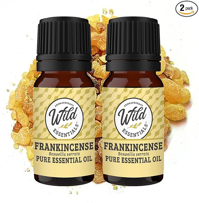 Wild Essentials Frankincense 100% Pure Essential Oil - 10ml, Therapeutic Grade, Made and Bottled in The USA, Calming, 2 Pack