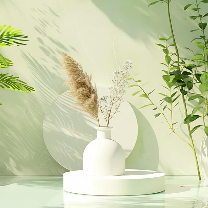 100ml 3.4oz Matte White Glass Diffuser Bottle Refillable Essential Oil Jar for Home Bathroom Office Aromatherapy Decor