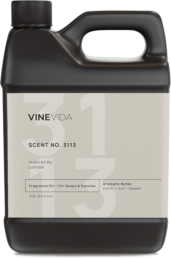 VINEVIDA Scent NO. 3113 Fragrance Oil - 32oz (2lbs) - Inspired by: London Fragrance Oil for Candle Making - Made in USA Candle Scents Scents for Soap Making