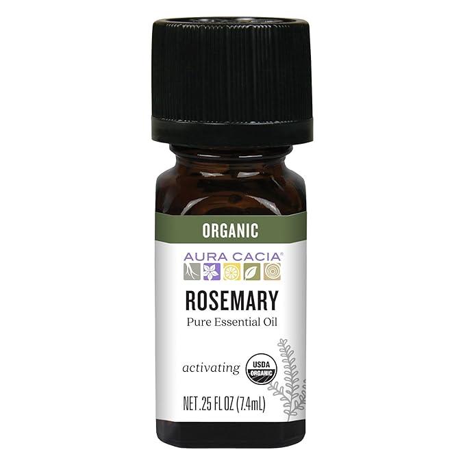 Aura Cacia Aromatherapy 100% Organic Essential Oil, Rosemary - 0.25 Oz
