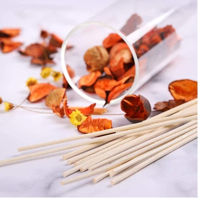 100 Pack Reed Diffuser,7 Inch Aromatherapy Diffuser Sticks-Natural Rattan Wood Reed Diffuser Sticks for Home Office Spa and Bed Room