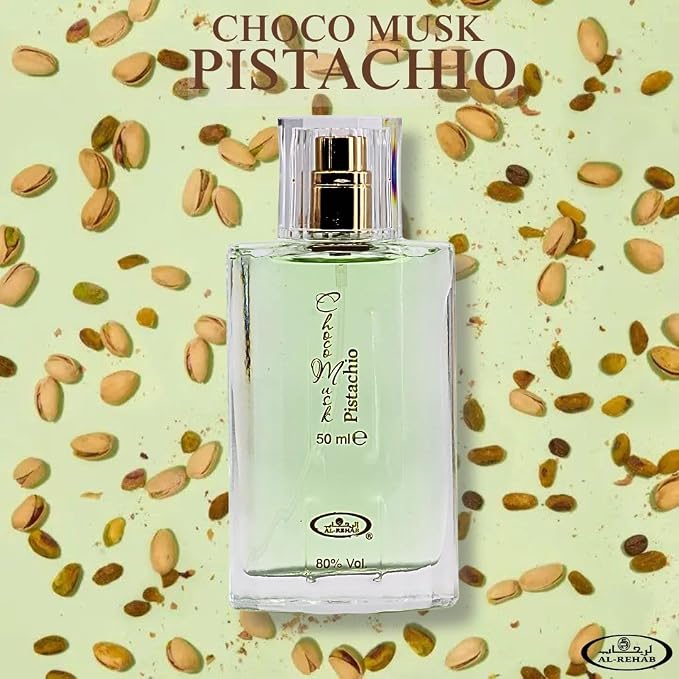 Al-Rehab Choco Musk Perfume - Original, Marshmallow & Pistachio Eau de Parfum Sprays 50ml (1.65 oz) | Gourmand Perfume with Chocolate & Vanilla | Long-Lasting Sweet Fragrances (Bundle)