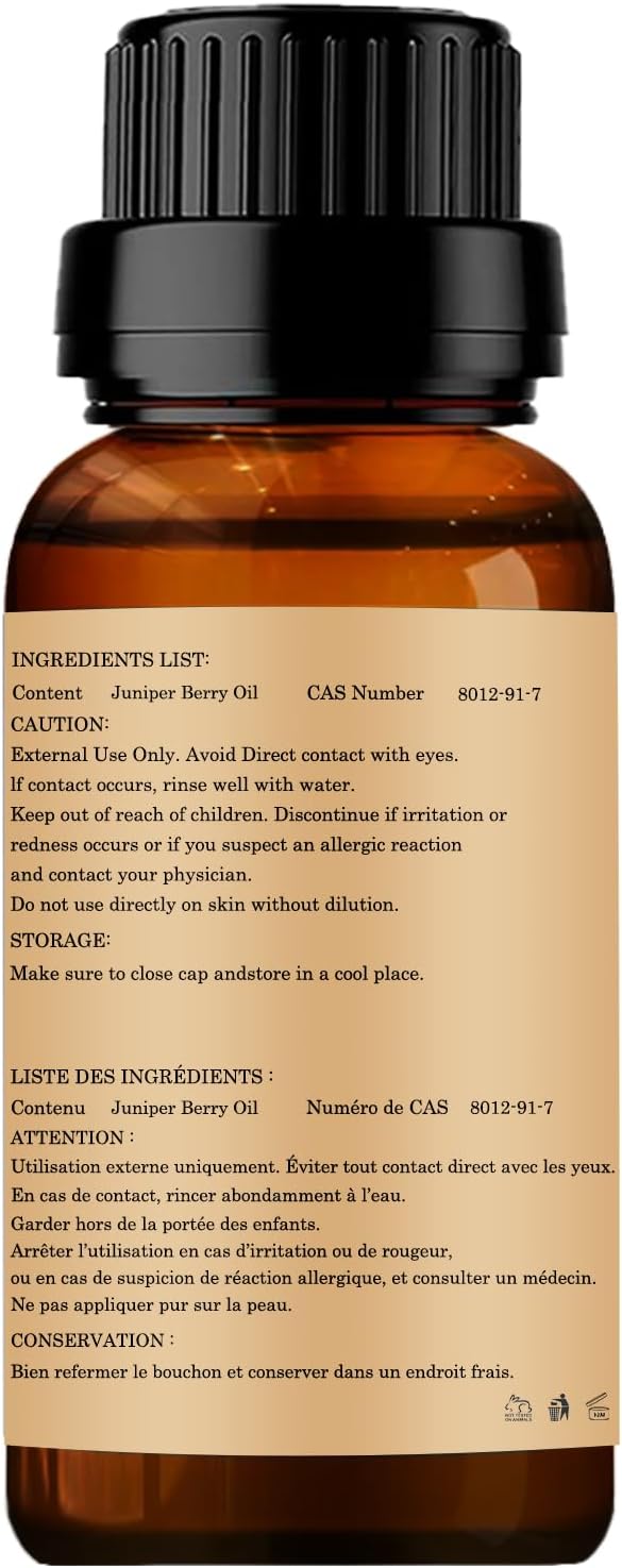 Juniper Berry Essential Oils 10ML, 100% Pure and Natural Essential Oil for Aromatherapy Diffuser - 0.33 Fl Oz/Juniper Berry