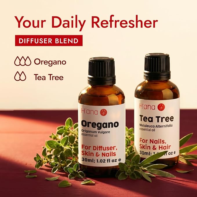 H'ana Oregano Oil - 1.02 Fl Oz Oregano Essential Oil for Hair, Skin, Diffuser, Aromatherapy & DIY