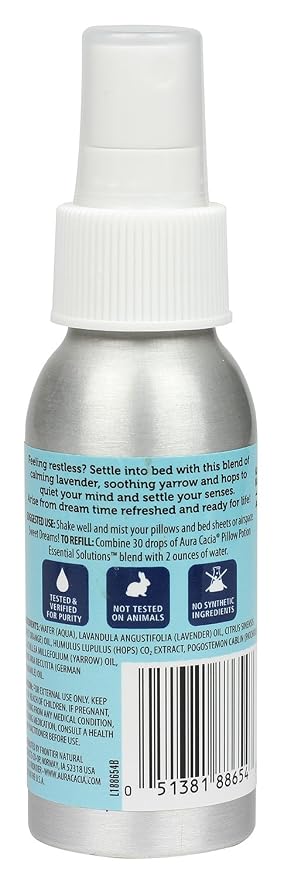 Aura Cacia Essential Solutions Mist, Pillow Potion, 2 Fluid Ounce (Pack of 2)