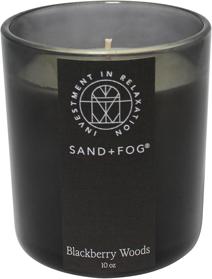 Sand + Fog Scented Candle - BlackBerry Woods – Additional Scents and Sizes – 100% Cotton Lead-Free Wick - Luxury Air Freshening Jar Candles - Perfect Home Decor – 10oz