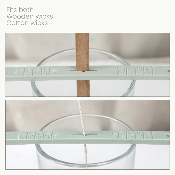 BOOWAN NICOLE Universal Wick Centering Setter Tool for Candle Making - Center & Set Wicks in 1 Second, Wick Holder for Most Candle Jar & Refill Sizes (Pro A0399*10)