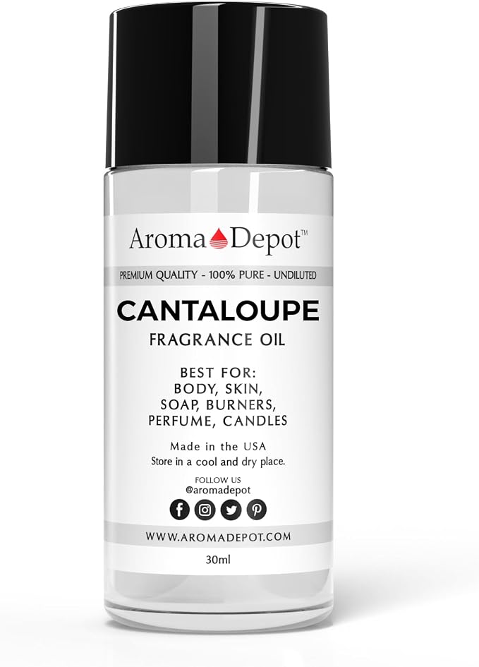 Aroma Depot Cantaloupe 30ml Fragrance Oil I Perfume I Skin Oil I Scented Oil. DIY Projects Such as Candles, Bath Bombs, Body Butters, Creams & Lotions. Few Drops in The Diffuser, Burners, or Warmers.
