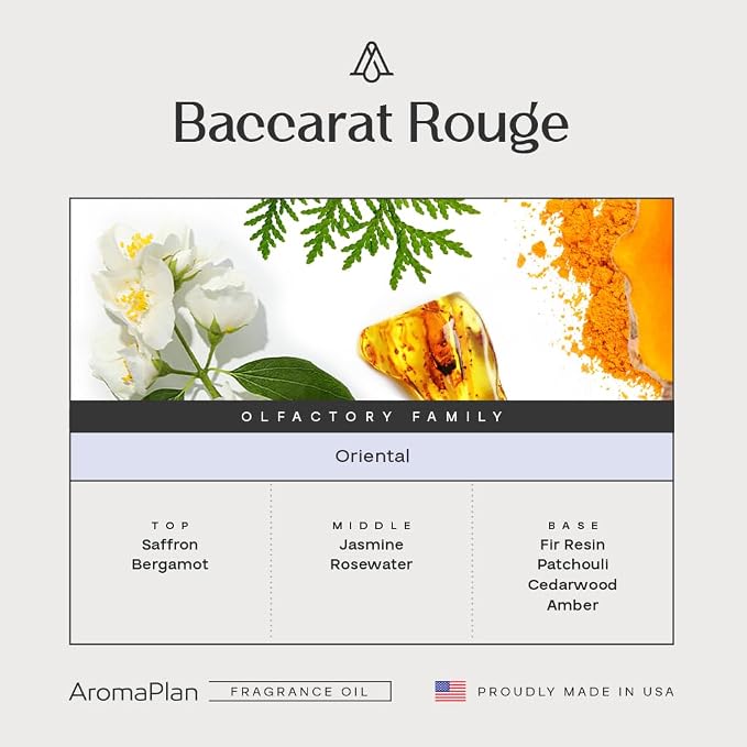 AromaPlan Hotel Scents Inspired by Baccarat Rouge 5 Fl Oz (2 Pack), Home Luxury Aroma & Hotel Fragrance Diffuser Oil for Aromatherapy- USA Made, Bigger Bottle, Bolder Aroma & Longer Lasting