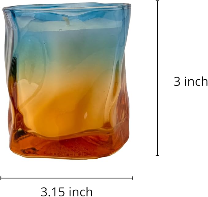 Signature Scent Ombre Jar Candle 4.5oz – CW Studio Hand-Poured Palm & Paraffin Wax, Up to 23 Hour Burn, Dust Cover Lid, Clean Burn Home Decor & Gift