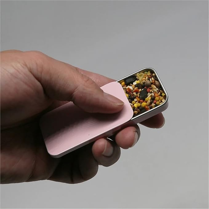 30PCS Tinplate Box Slide Lid Push Pull Box Drawer Balm Box Portable Box Mini Aromatherapy Jar Candy Small Iron Box Gift Box(Rose red)