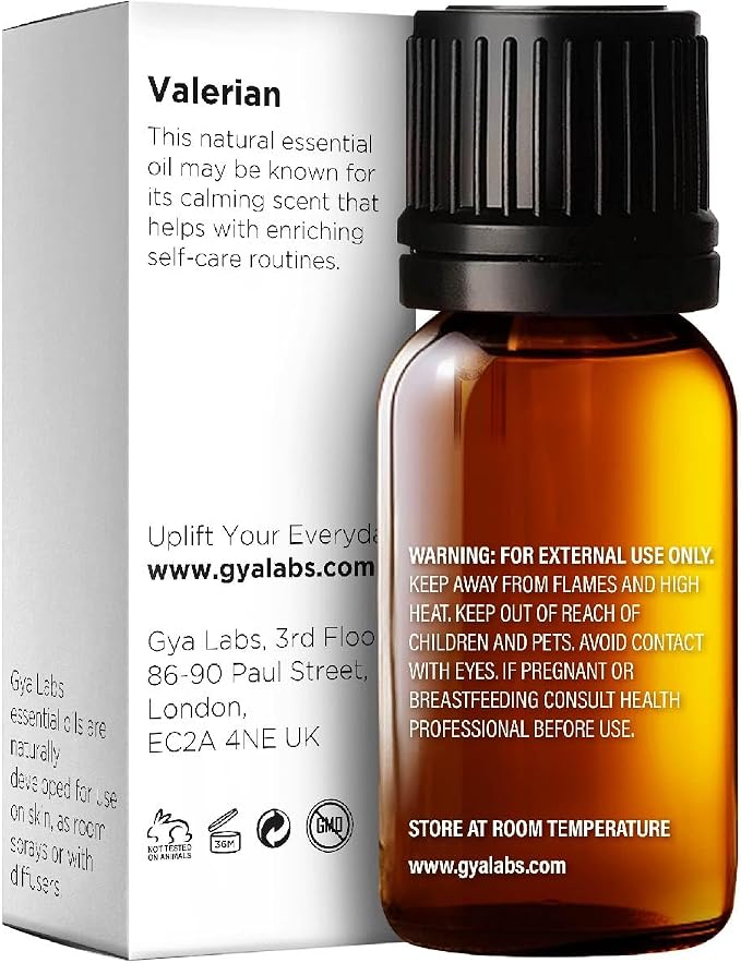 100% Pure Valerian Essential Oil - 0.17 Fl Oz - Valerian Oil for Hair, Skin, Diffuser, Aromatherapy & DIY Candle Making Scent