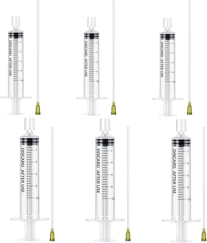 Geiserailie 6 Packs 5ml 10ml Perfume Refill Tools Kit, Perfume Syringe Refill Set with Plastic Tube, Mini Fragrance Transfer Tool for Travel Refillable Liquid, Cologne Fragrance Refilling (Clear)