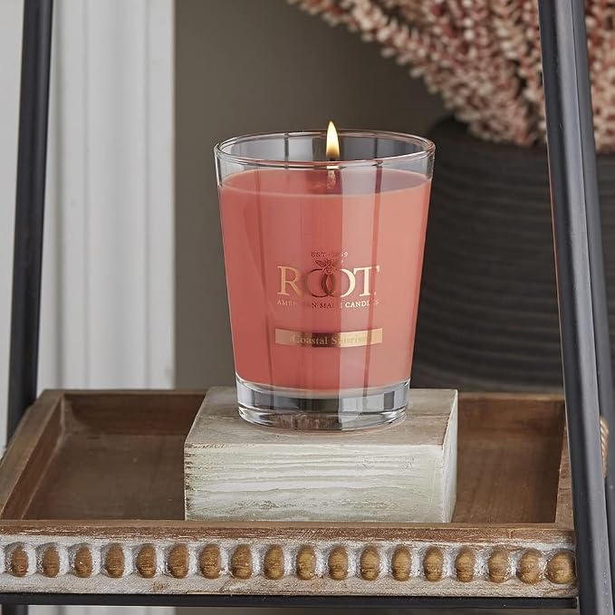 Root Candles Scented Candles Honeycomb Beeswax Blend Premium Handcrafted Candle, Large Veriglass, Coastal Sunrise