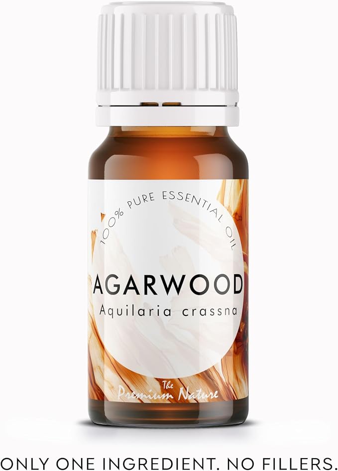 Agarwood Essential Oil for Diffusers, Skin & Massage | 100% Natural Oud Oil | Warm & Ambery Scent – Perfect for Candle Making & DIY, 10ML