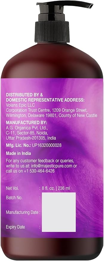 MAJESTIC PURE Organic Sensual Massage Oil for Massage Therapy - Refreshing, and Relaxing - Natural Oils for Date Night with Vitamin E - for All Skin Types - Men and Women Massage Lotion- 8 fl oz