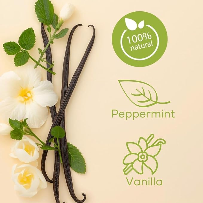Scent Fill 100% Natural Vanilla Peppermint Plug in Air Freshener, Scented Oil Refills, 3 Refills