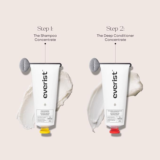 Everist The Haircare Travel Duo, The Shampoo Concentrate & The Deep Conditioning Concentrate, Deep Hydration and Smoothing, Aloe Vera, Paraben & Sulfate Free, Color-Safe, 2 x 0.7 fl oz Set