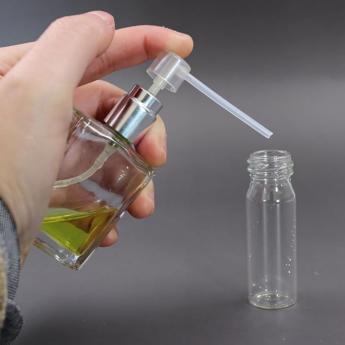 Perfume Refill Pump Bottle Dispenser Cosmetic Dispenser Pump Transfer Tool for Travel Refillable Perfume Spray Bottle (10 Packs)