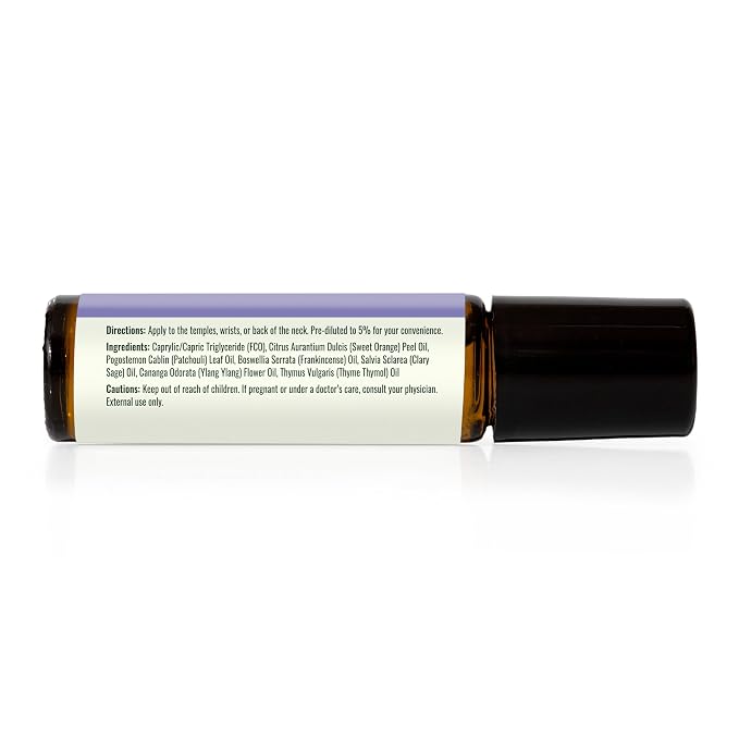 Plant Therapy Meditation Essential Oil Blend Pre-Diluted Roll-On 100 mL (1 oz) 100% Pure, Pre-Diluted, Calming Aromatherapy for Yoga, Mediation, and Self Care