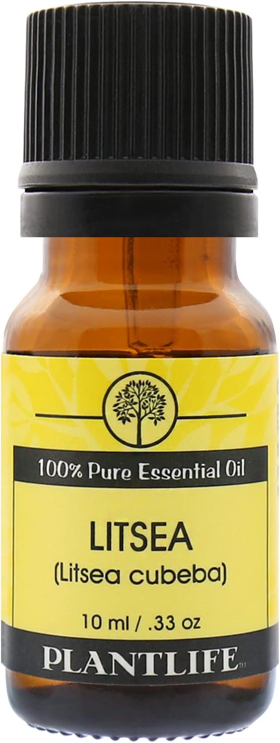 Plantlife Litsea Aromatherapy Essential Oil - Straight from The Plant 100% Pure Therapeutic Grade - No Additives or Fillers - 10 ml