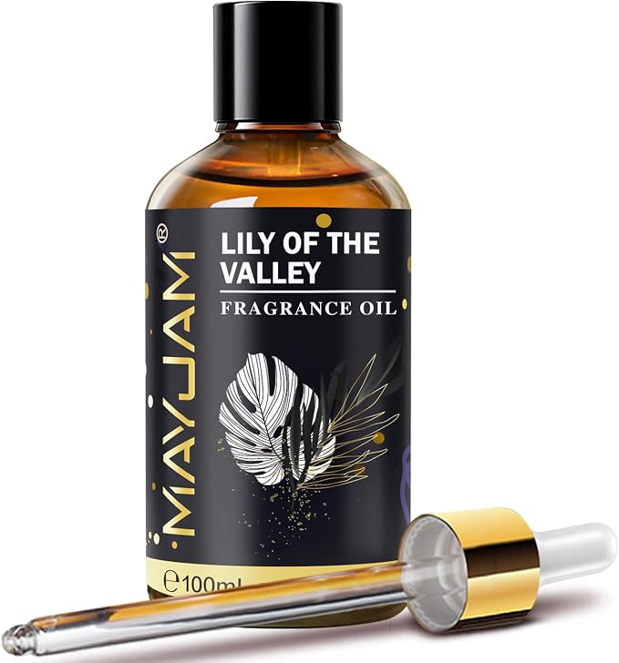 Lily of the Valley Fragrance Oil, MAYJAM 3.38FL.OZ Essential Oils for Diffusers for Home, Long Lasting Scented Oils for Soap Candle Making - 100ML