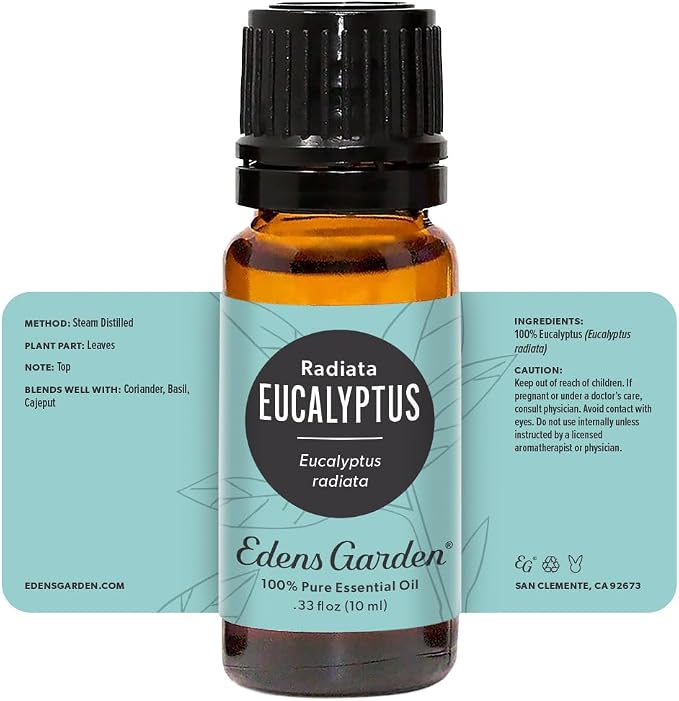 Edens Garden Eucalyptus- Radiata Essential Oil- 100% Pure Premium Grade, Undiluted, Natural, Therapeutic, Aromatherapy, The Best for Diffuser, Laundry, Hair, Humidifiers 10 ml (.33 fl oz)