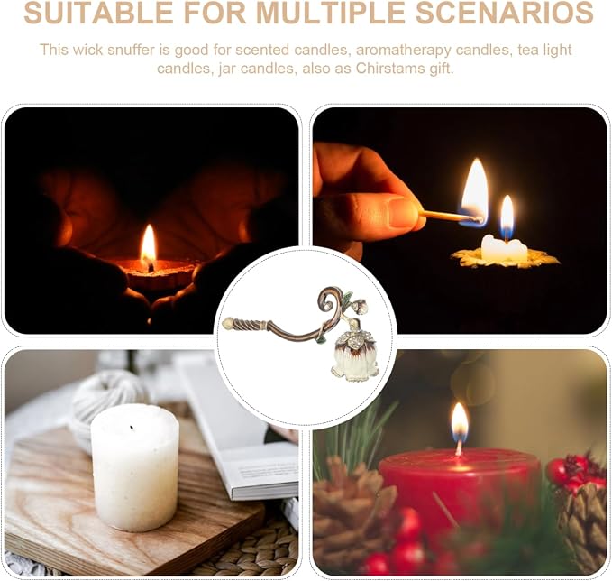 Automatic Candle Snuffer for Home Candle Extinguisher Accessory Long Handle Wick Snuffer Tool Home Decor for Scented