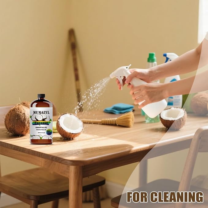 Coconut Essential Oil, Coconut Oil 16 Fl Oz 480ML for Diffuser Humidifier Yoga Cleaning DIY Candle Soap Making MUMAZYL Essential Oils