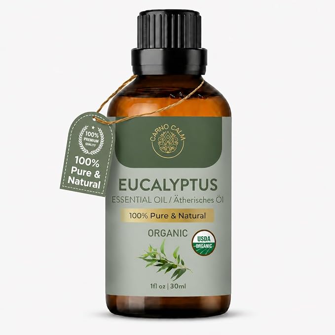 Eucalyptus Essential Oil | USDA Certified Organic Eucalyptus Oil | for Skin and Hair | for Aromatherapy and Diffuser | DIY Uses | 1 Fl oz
