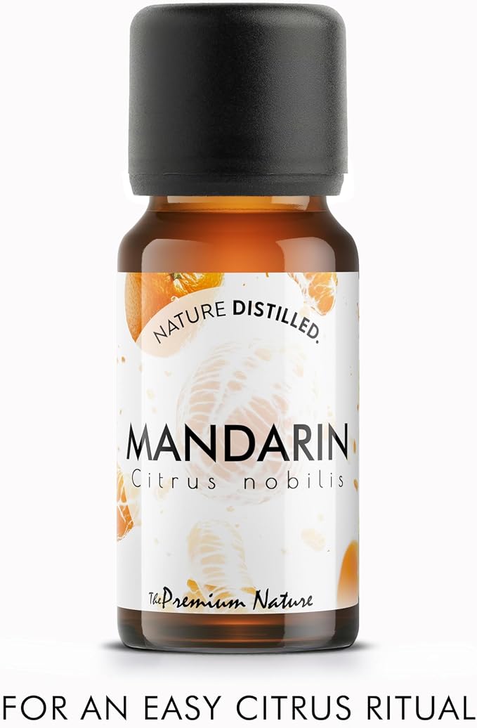 Organic Mandarin Green Essential Oil | 100% Pure & Natural Citrus reticulata Peel Oil with Soft Sweet Citrus Aroma | for Diffuser, Candle Making & DIY Aromatherapy Blends, 0.34 fl oz
